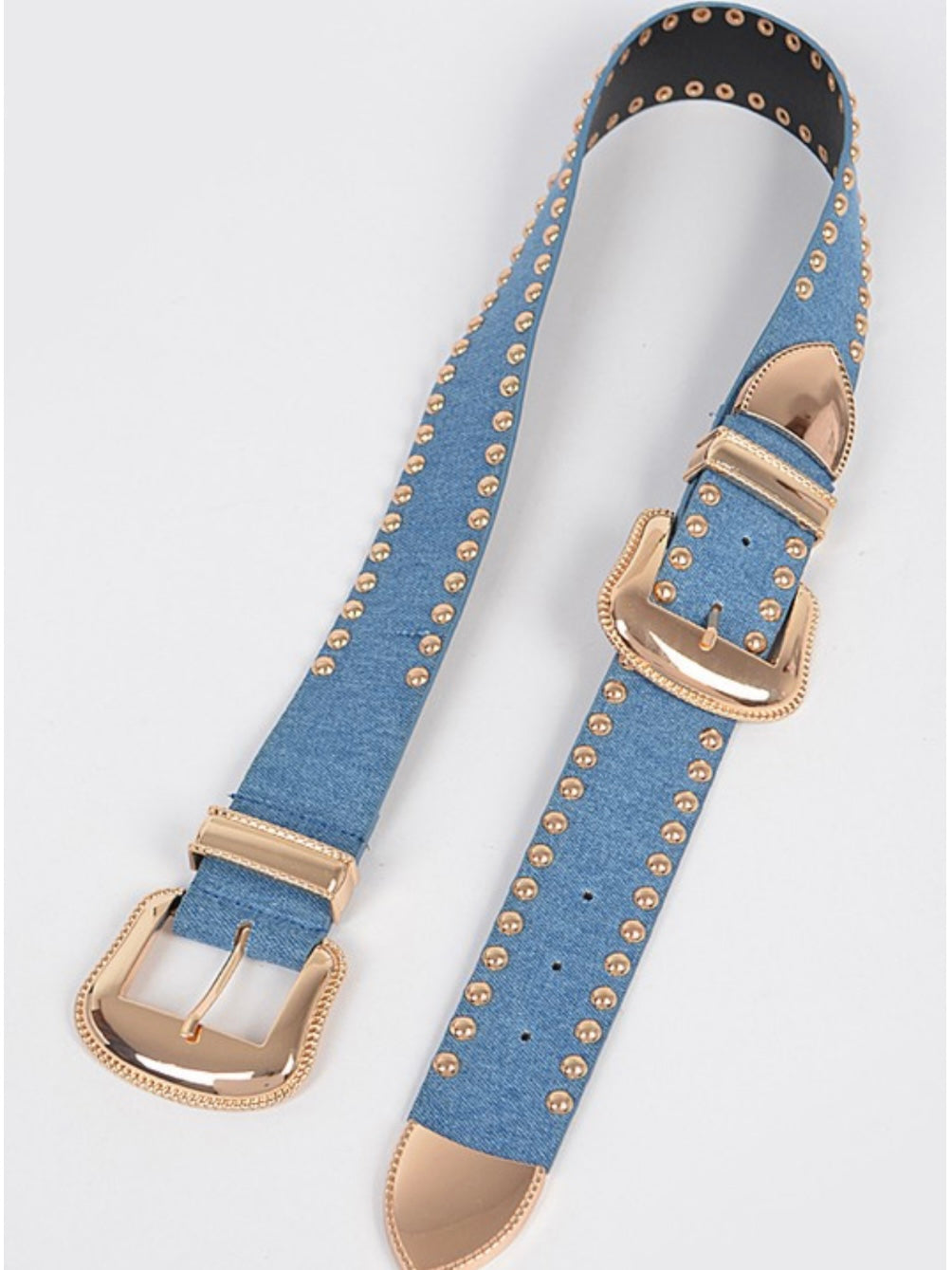 Double Buckle Denim Belt