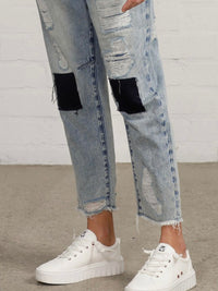 Slouch Patched Jeans