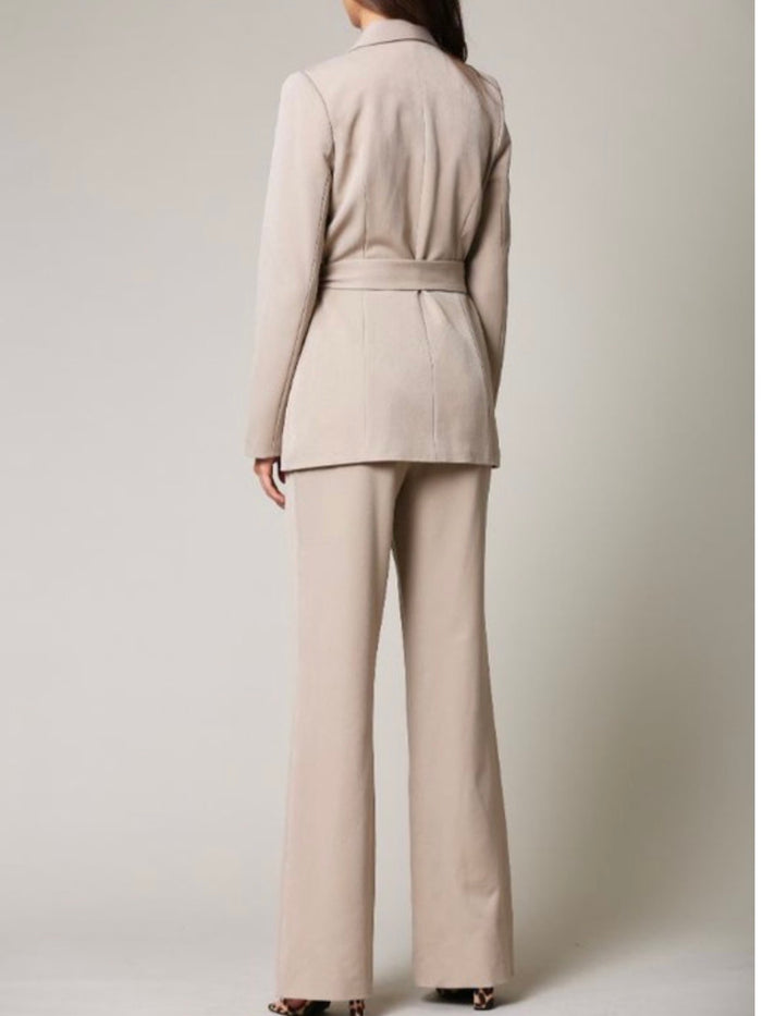 Taupe Straight Leg Pant