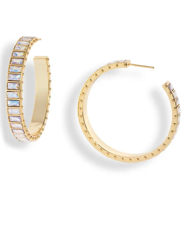 Penelope Crystal Hoops