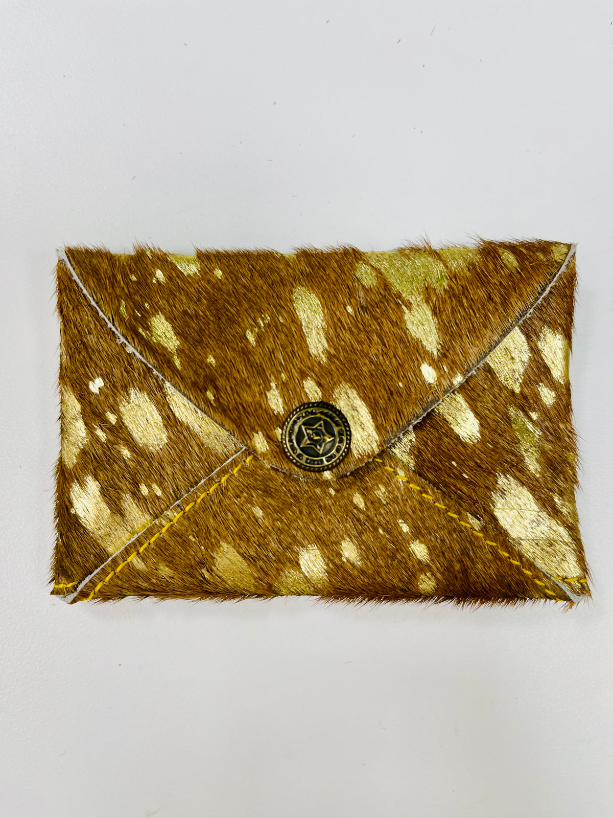 Leather on Hide Business Card Pocket