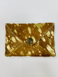 Leather on Hide Business Card Pocket