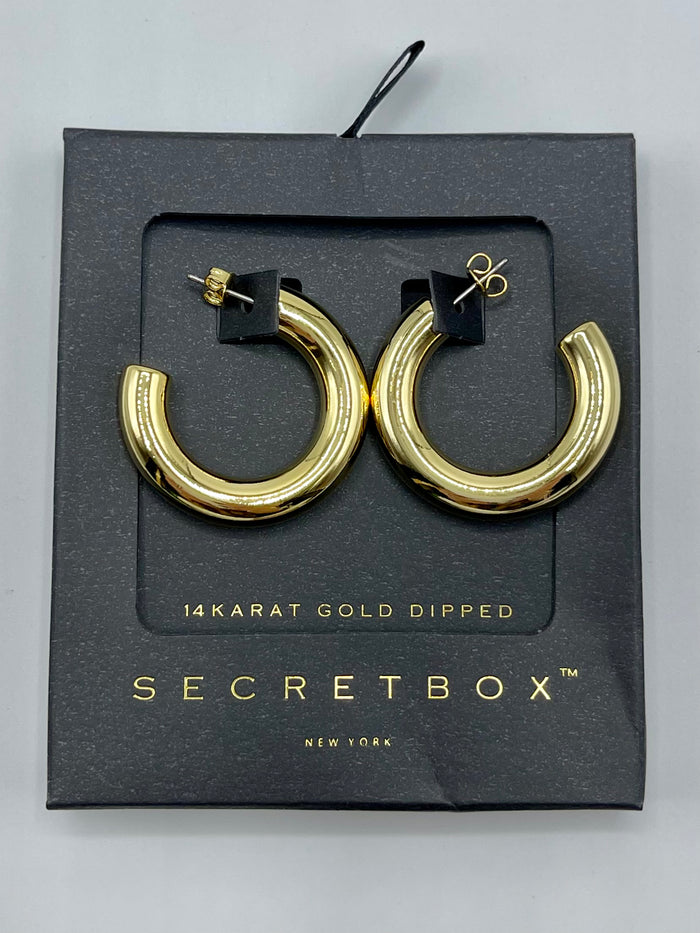 Thick Gold Hoops Medium