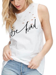Message Distressed Muscle Tee