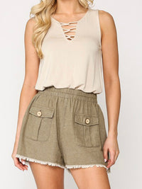 Frayed Hem Shorts