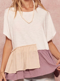 Asymmetrical Ruffle Hem Top