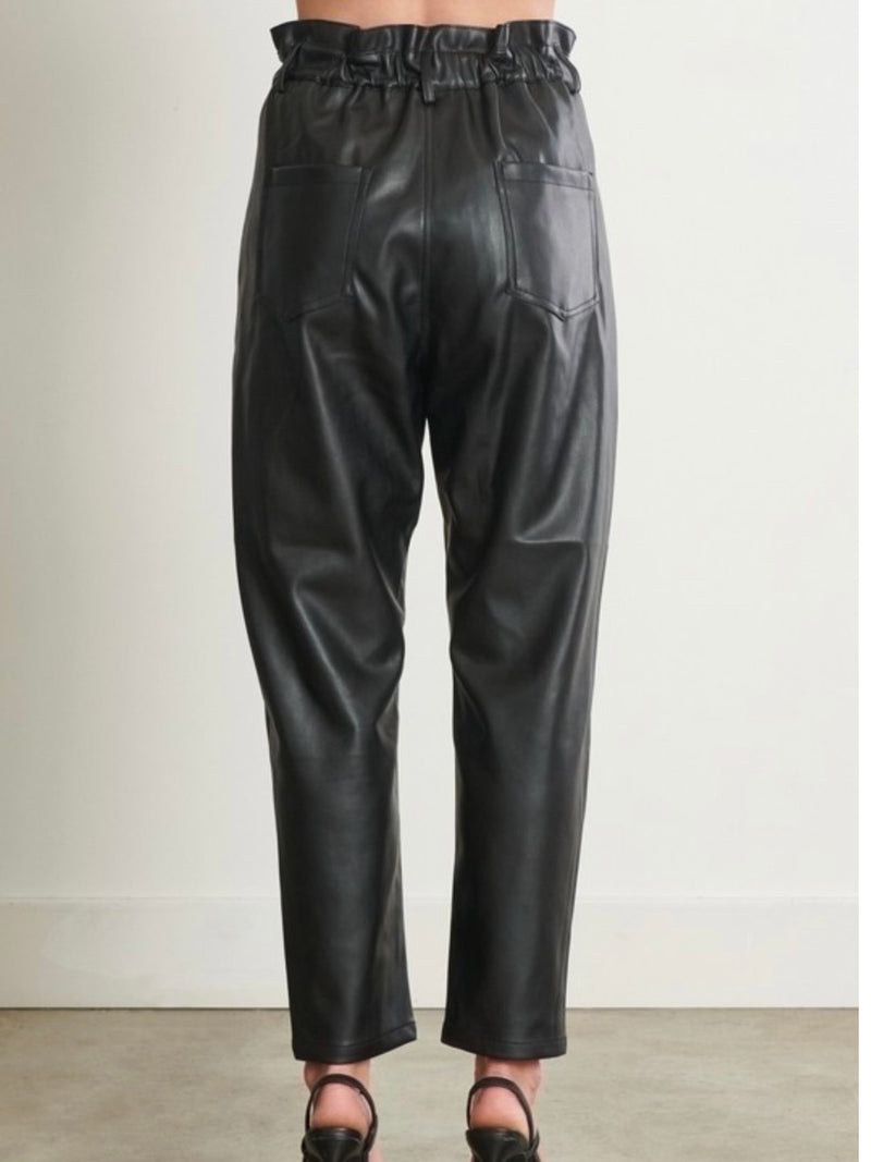 Pleather Paperbag Pants