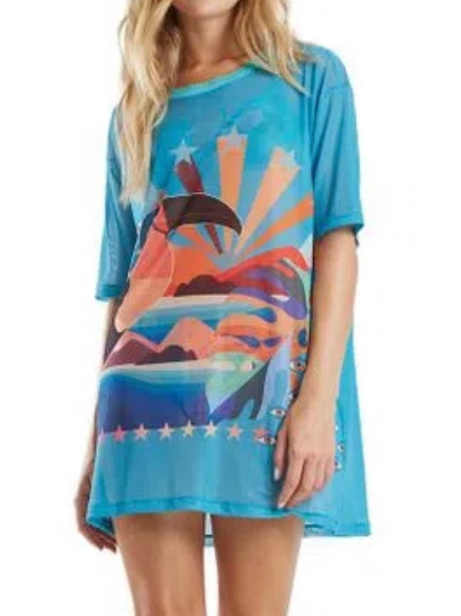 Toucan Mesh Shirt Dress