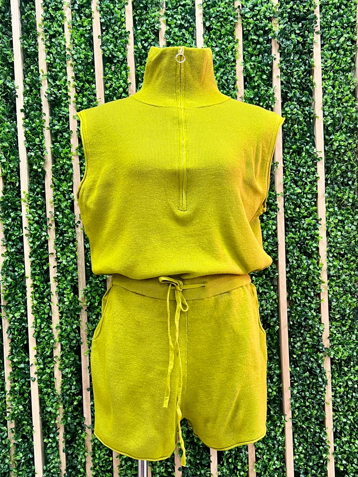 Citron Knit Romper