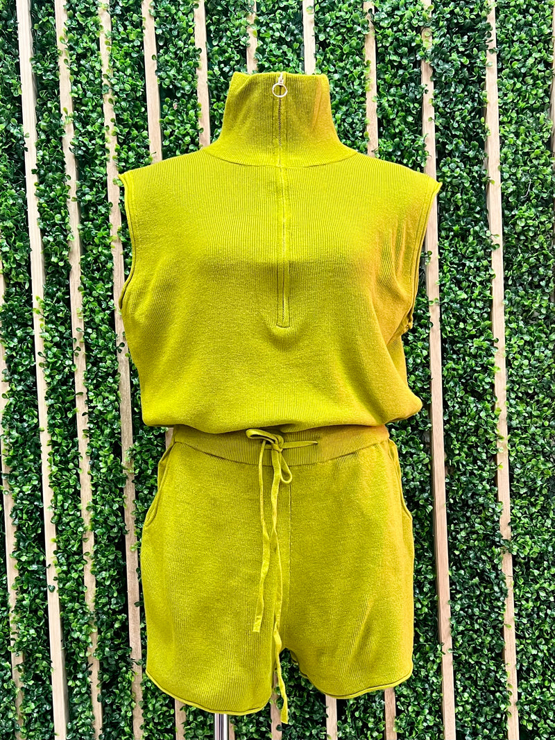 Citron Knit Romper