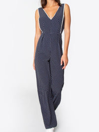 Navy Polka Dot Jumpsuit