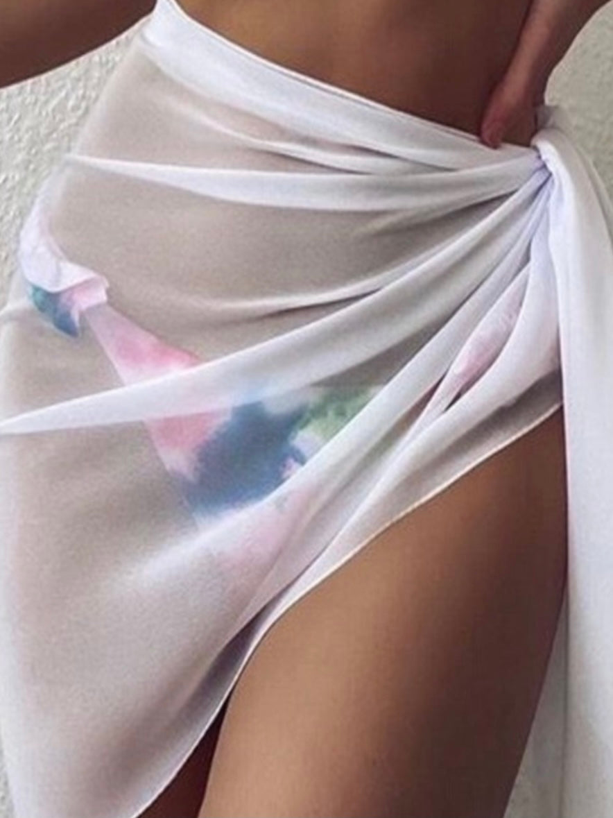 Sheer Beach Wrap Skirt Coverup