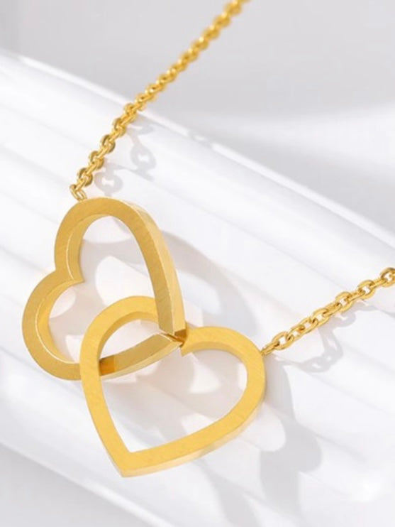 Crossed Heart Necklace