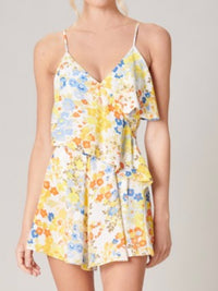 Yellow Floral Romper