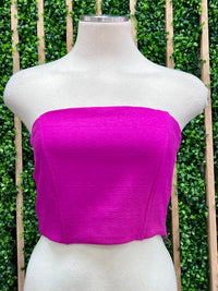 Textures Strapless Top