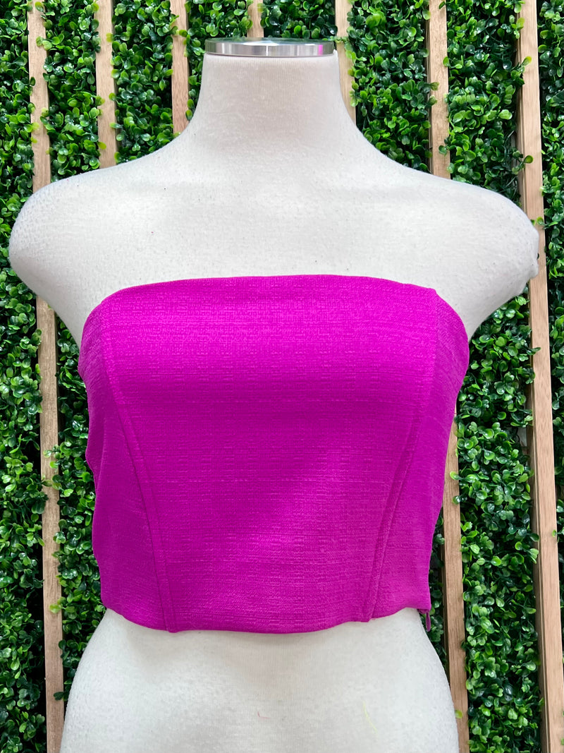 Textures Strapless Top
