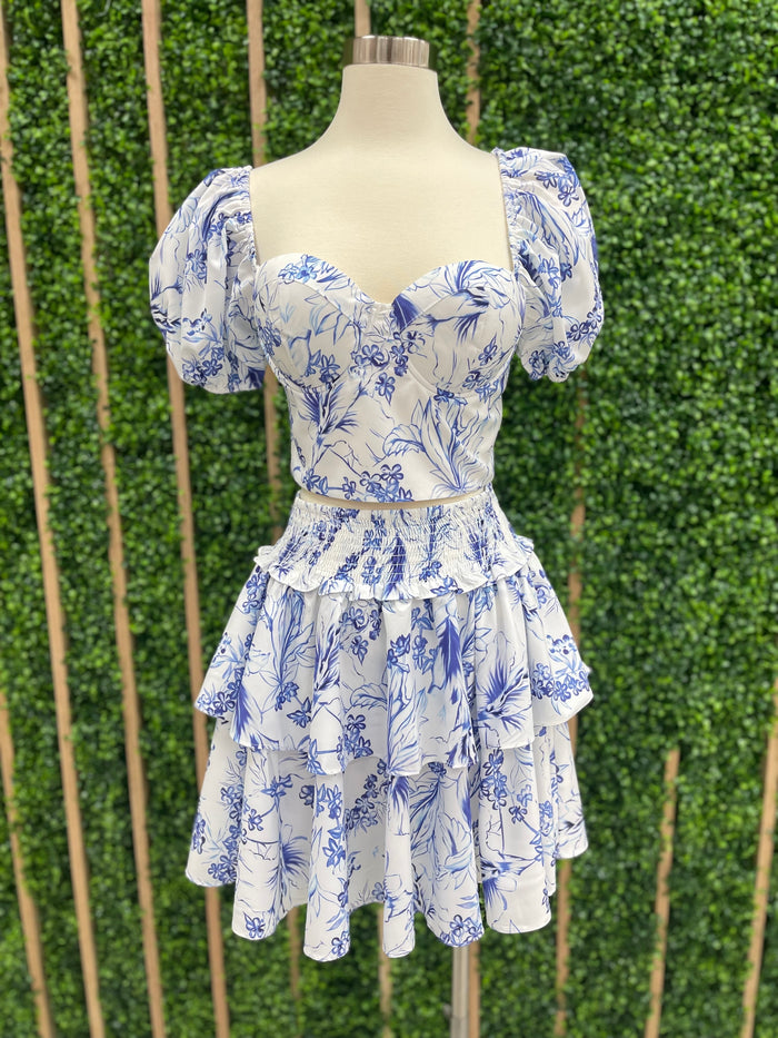 Santorini Vibes Skirt Set