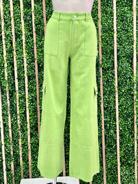 Mid Waist Cargo Pants