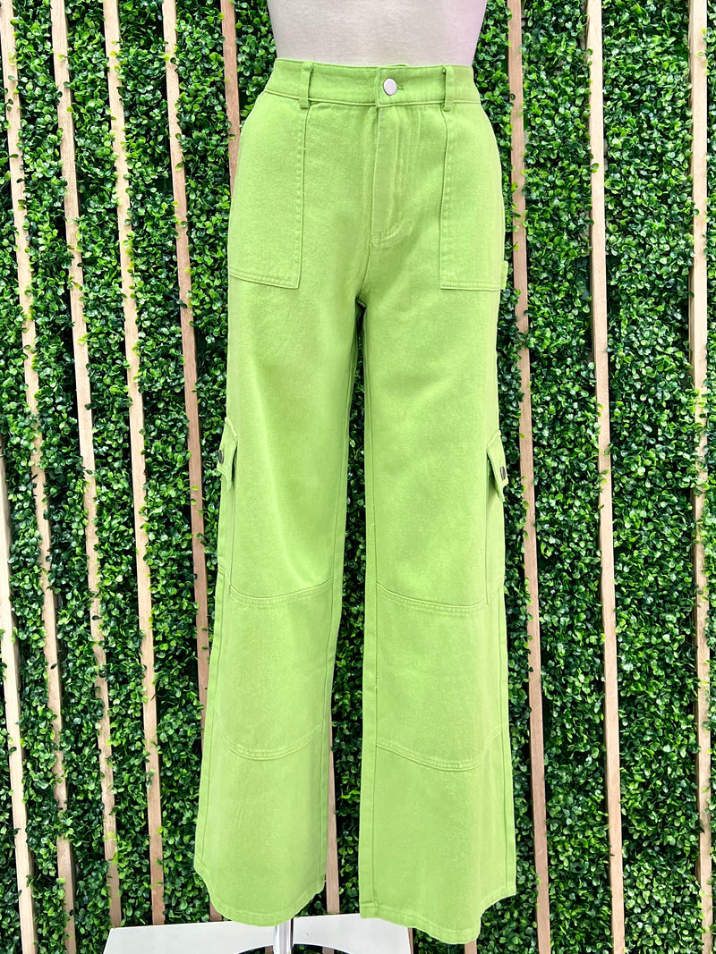 Mid Waist Cargo Pants