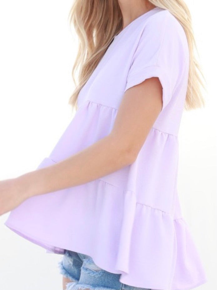 Lavender Tiered Top