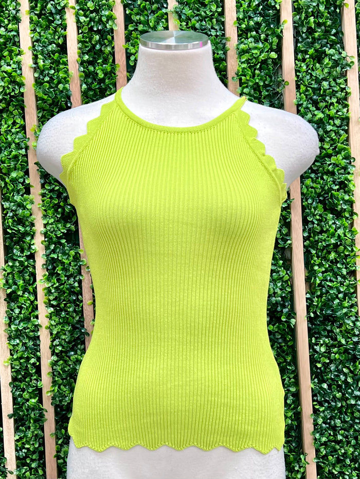 Delicate Scalloped Basic Top