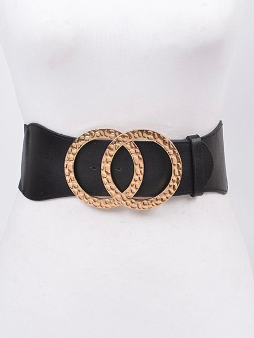 Hammered Metal Loop Belt