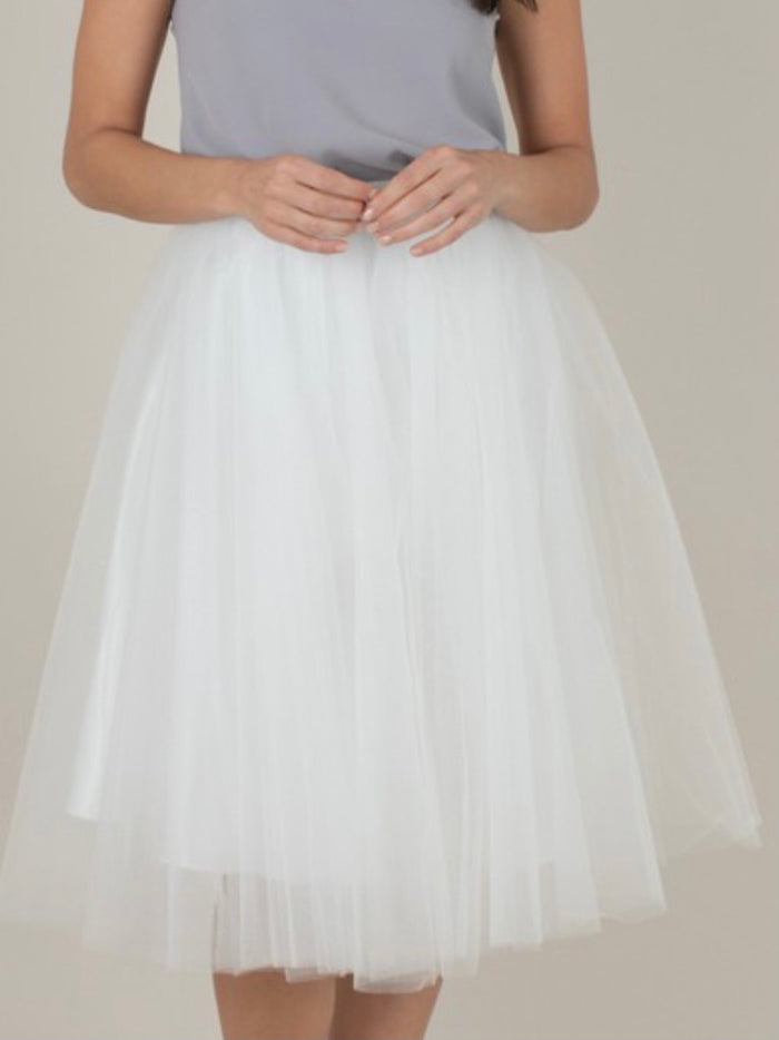 White Tulle Skirt