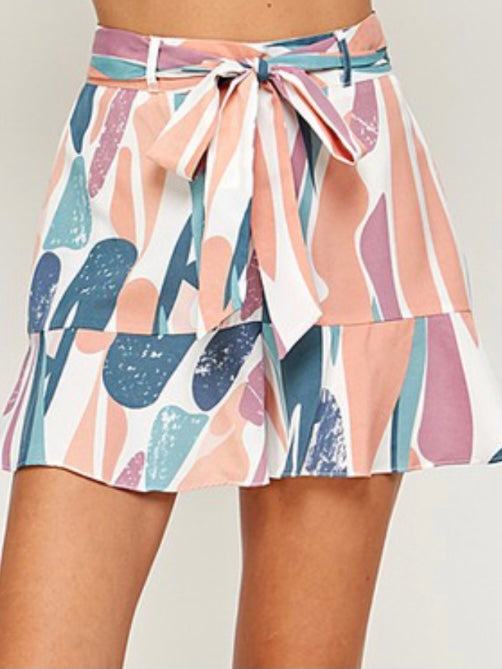 Stroke Print Skort