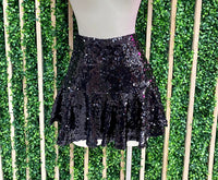 Black Sequin Skirt