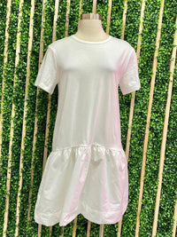 Ruffle Bottom T Shirt Dress