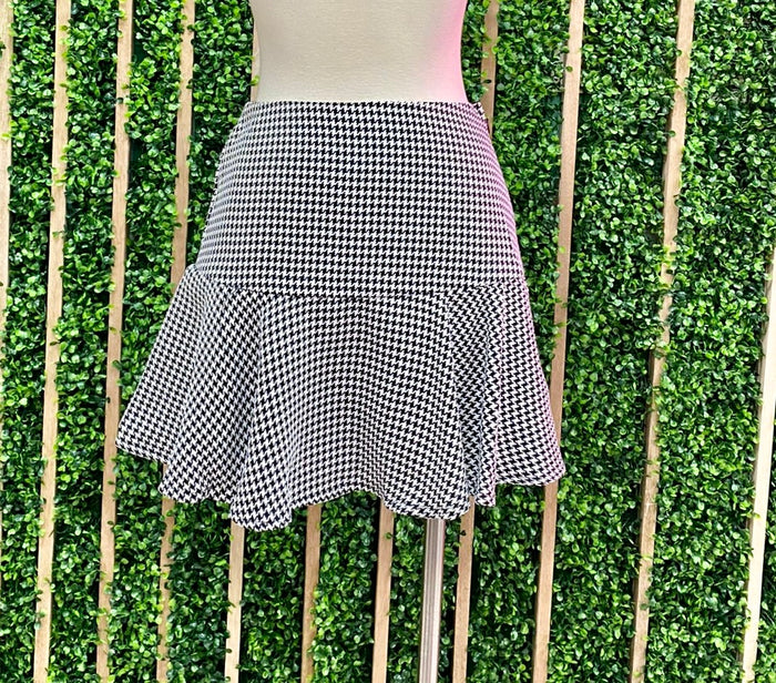 Black Checkered Skort