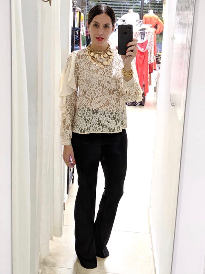 Champagne Lace Blouse