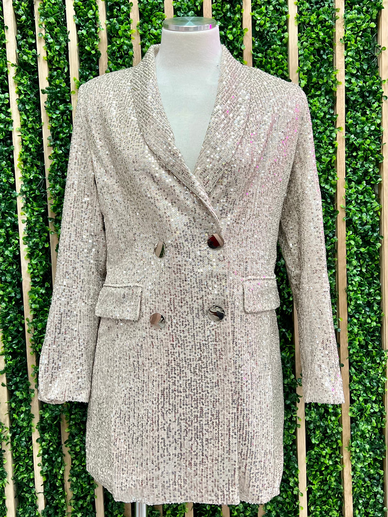 Sequin Blazer Dress