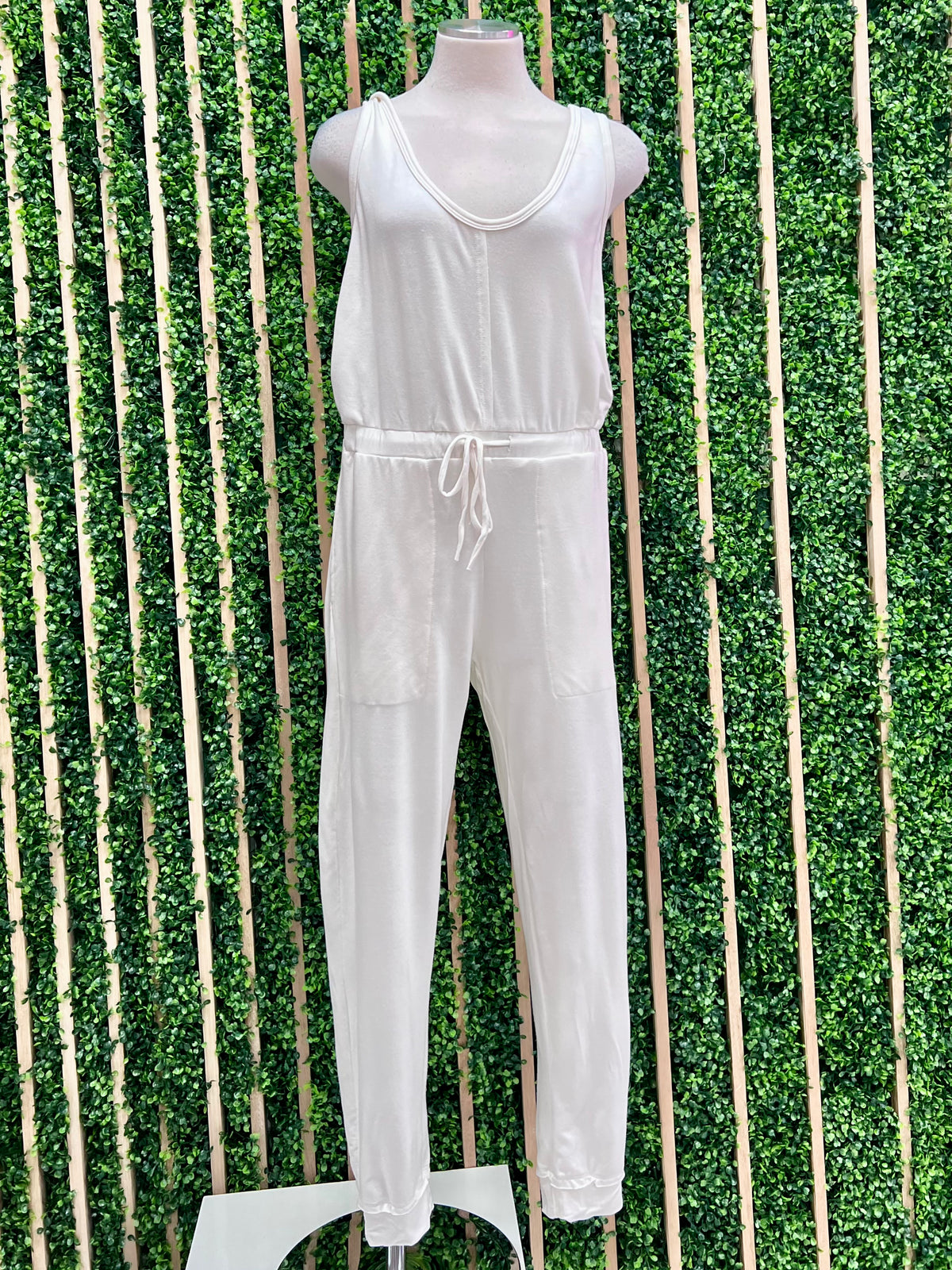 French Terry Sleeveless Jumpsuit
