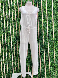French Terry Sleeveless Jumpsuit