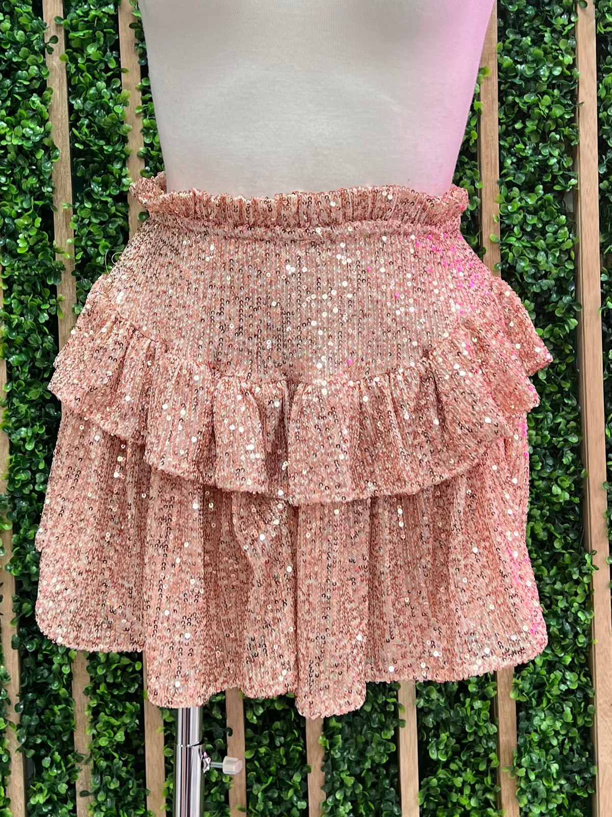 Champagne Sequin Skort