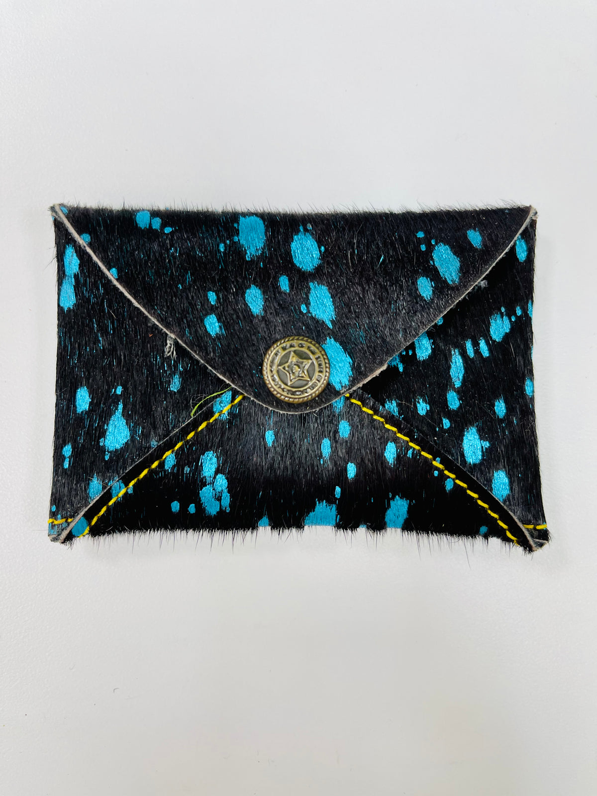 Leather on Hide Business Card Pocket