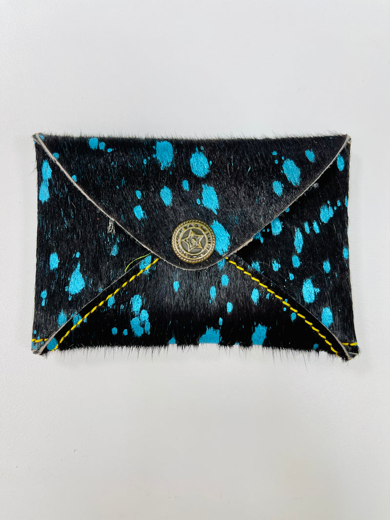 Leather on Hide Business Card Pocket