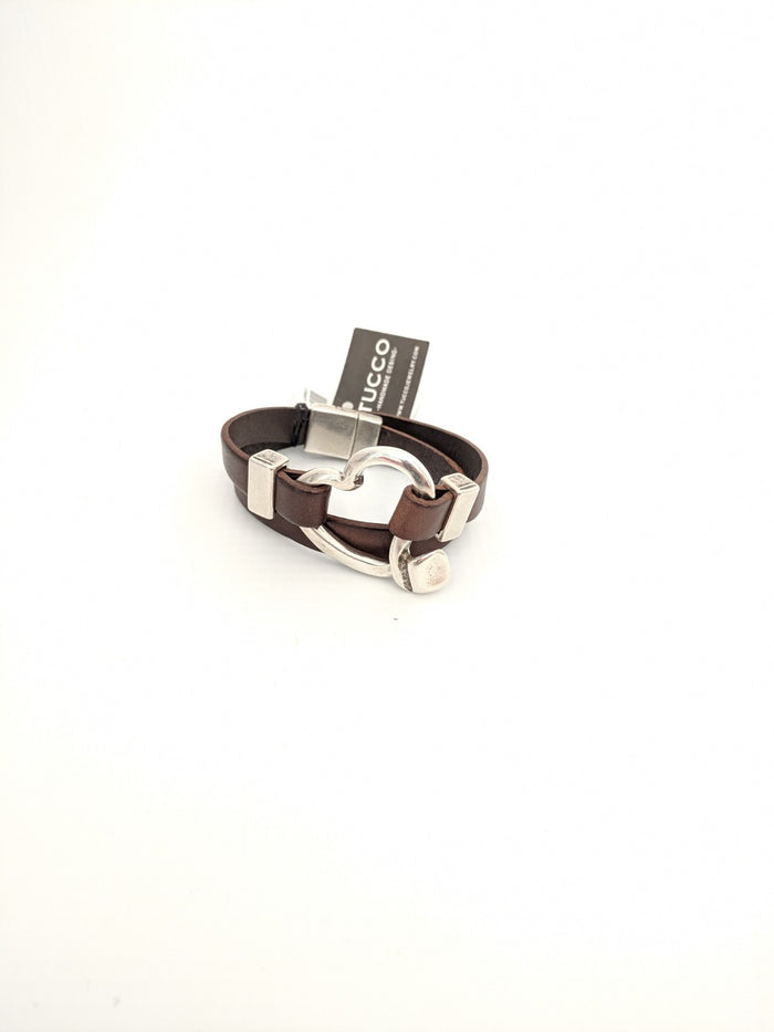 Leather Heart Wrap Bracelet