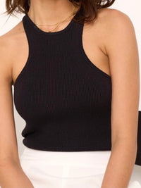 High Neck Ribbed Racerback