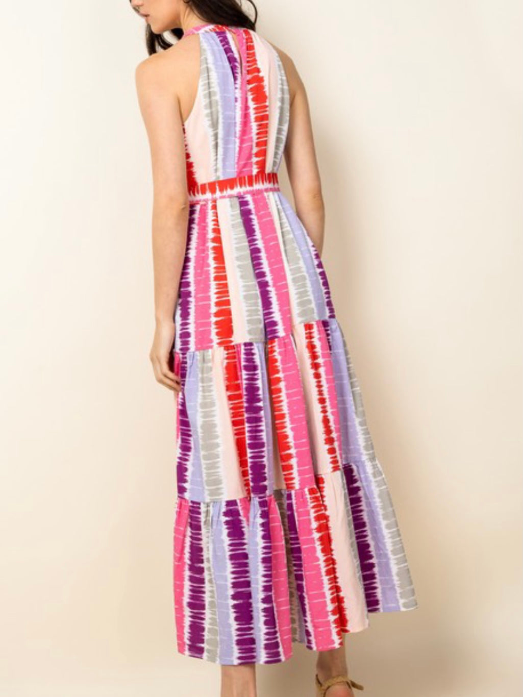 Ombre Striped Midi Dress