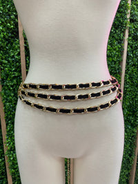 Double Circle Loop Draped Chain Belt