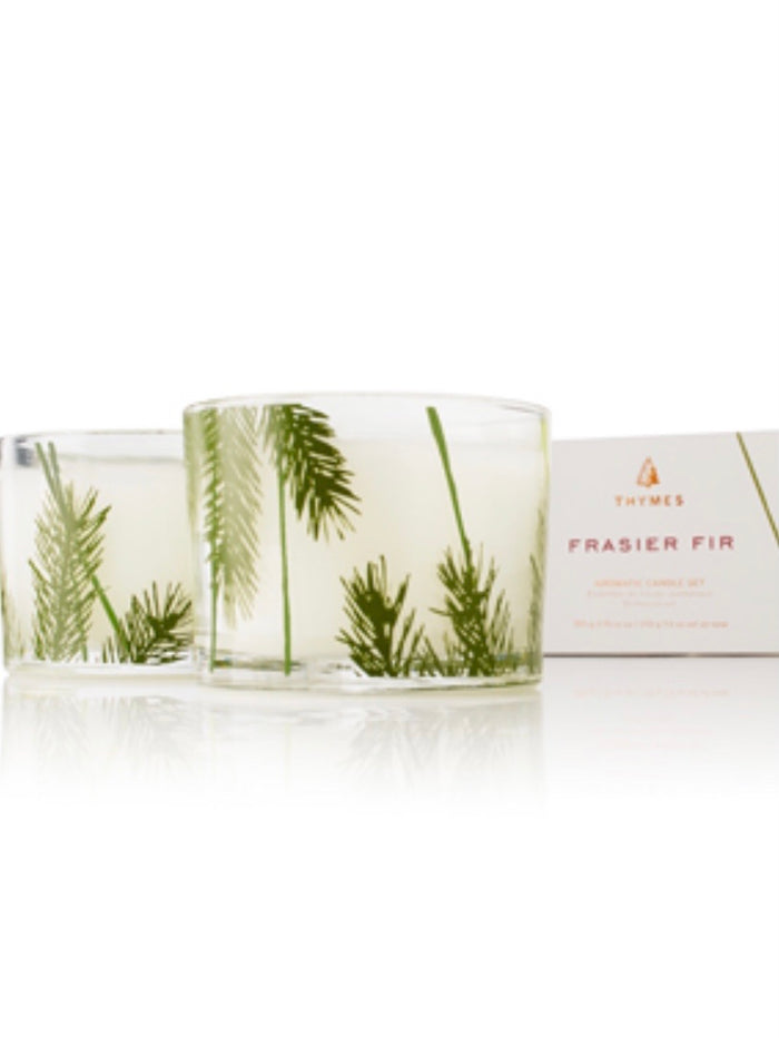 Frasier Fir Pine Needle Design Candle Set