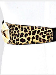 Leopard Print Stretch Belt