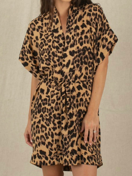 Leopard Kimono Dress