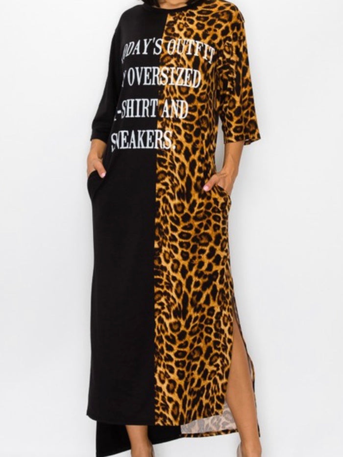 Todays Outfit Animal Print Maxi Dress