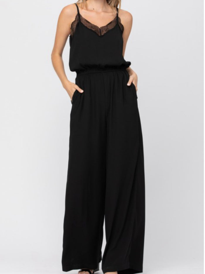 Lace Trim Jumpsuit