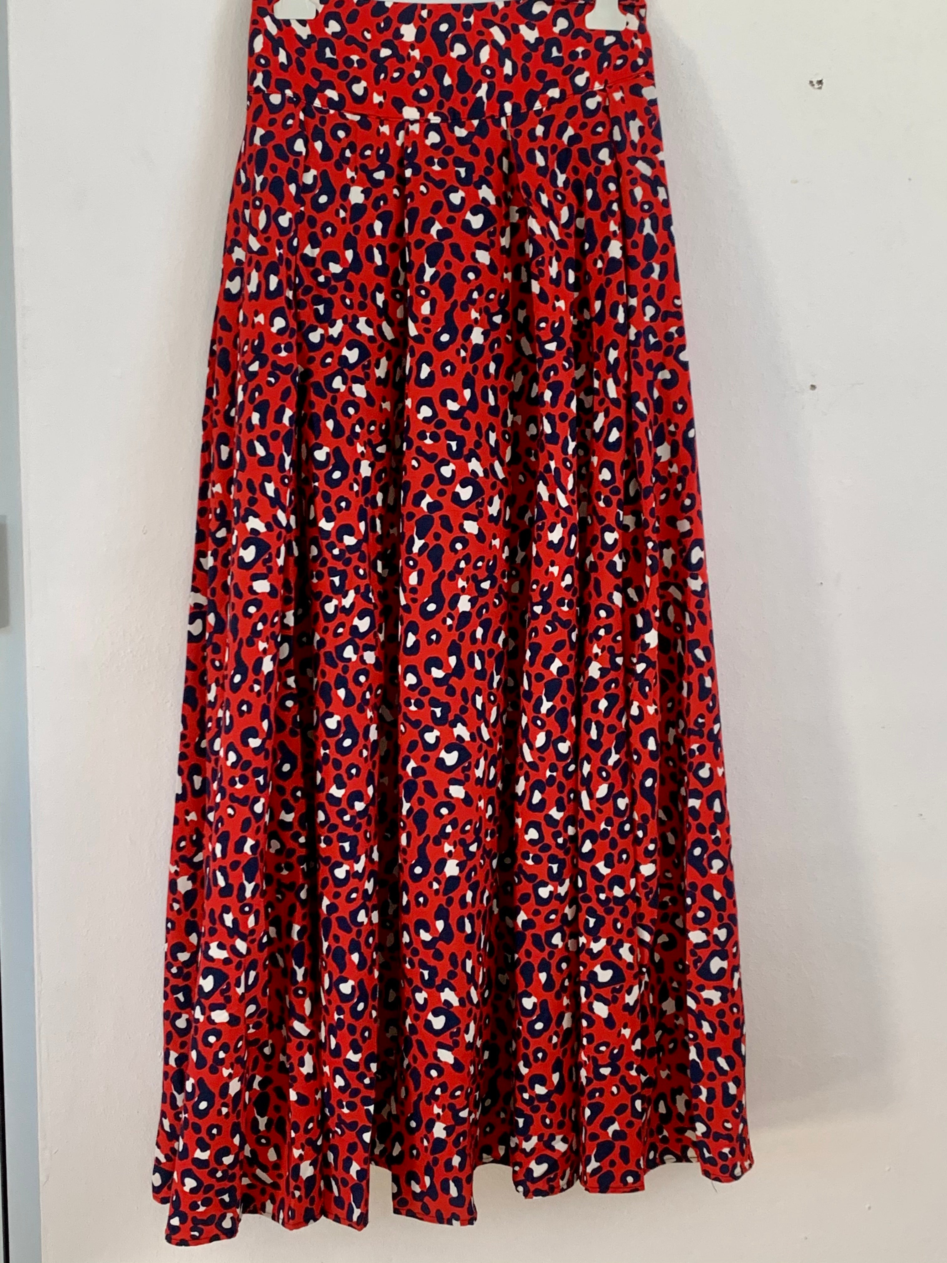 Red Cheetah Maxi Skirt