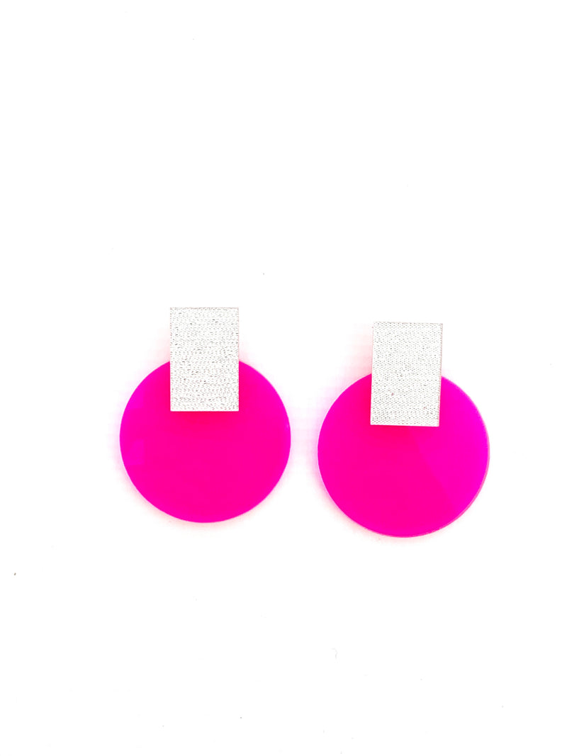 Circle Geo Acrylic Earrings