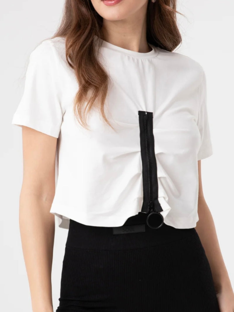 Front Zip Detail Shirt